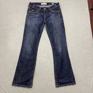 Mek Denim New York Slim Boot Jeans Womens 29x32 Flap Pocket Thick Stitch Y2K